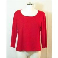 Viyella red stretch top Size L