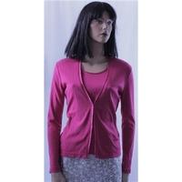 Viz a Viz Size 12 Pink Two-In-One Cardigan