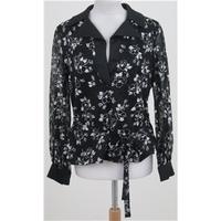 Vintage 80\'s Cresta, size 16 monochrome lace blouse