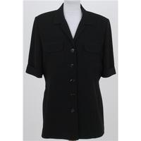 viyella size 12 black short sleeved blousejacket
