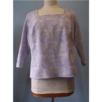 vintage homemade large lilac floral smock top