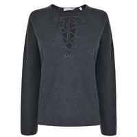 vince lace up sweatshirt