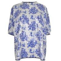 VICTORIA BY VICTORIA BECKHAM Printed Sequin Forest Top