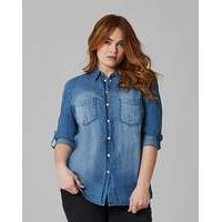 vintage blue denim shirt