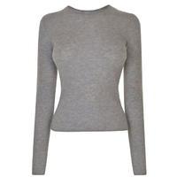 vince cashmere ribbed long sleeve top