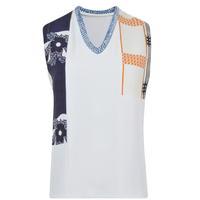 VICTORIA BECKHAM Sleeveless Multi Patch T Shirt