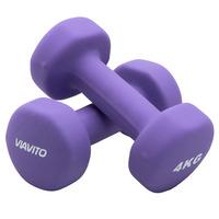 Viavito Neoprene Dumbbells - Pair - 2 x 4kg