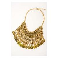 vintage style gold coin necklace