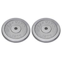 Viavito Chrome Standard Weight Plates - 2 x 10kg