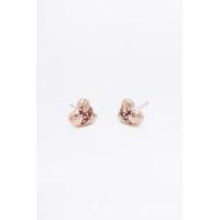 vivienne westwood new heart stud earrings copper