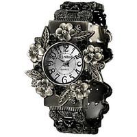 Vintage Fashion Women\'s Watches Openwork Flowers Bracelet Watches Cool Watches Unique Watches