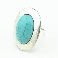 vintage look antique silver oval turquoise amethyst tiger stone adjust ...