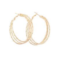 Vintage Alloy Multi-circle Pattern Earrings(Assorted Colors)