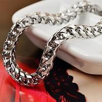 Vintage Men\'s Silver Stainless Steel Shake Chain Bracelet Christmas Gifts