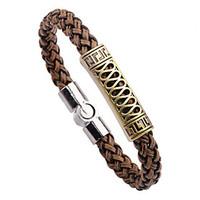 Vilam Vintage Leather Rope Bracelet Alloy Men\'s Bracelet