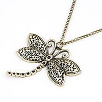 Vintage Alloy Dragonfly Pattern Necklace