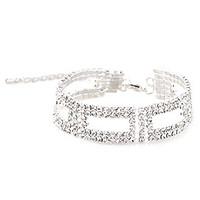 victoria czech crystal silver plated chain bracelet