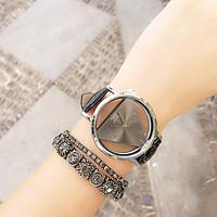 vintage roman numerals triangle leather analog quartz womens watches u ...