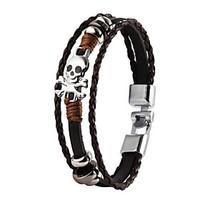 vilam high quality pu leather super shining zinc alloy skull skeleton  ...