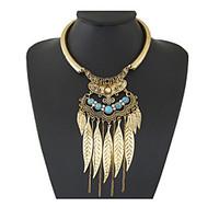 vintage fashion bohemian colar collier boho ethnic necklaces beads lea ...