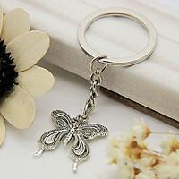 Vintage Silver Butterfly Shape Beautiful Keychains(1 Pc)