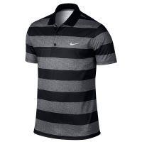 Victory Bold Stripe Golf Polo Shirt - Dark Grey/Black