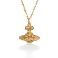 vivienne westwood grace encrusted gold pendant