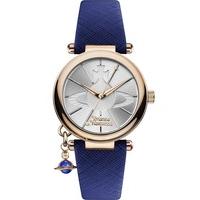 vivienne westwood ladies orb strap watch vv006rsbl