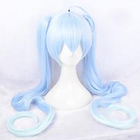 VOCALOID Hatsune Miku 2017 Snow Miku Long Blue Cosplay Wig