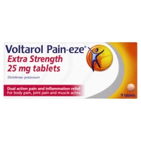 Voltarol Pain-eze 25mg Extra Strength - 9 Tablets