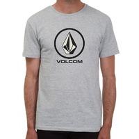 volcom circlestone t shirt heather grey