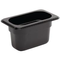 vogue polycarbonate 19 gastronorm container 100mm black