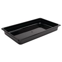 Vogue Polycarbonate 1/1 Gastronorm Container 65mm Black