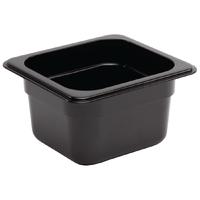 vogue polycarbonate 16 gastronorm container 100mm black