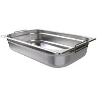 vogue stainless steel 11 gastronorm pan with handles 100mm