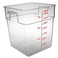 vogue polyethylene square storage container 15ltr