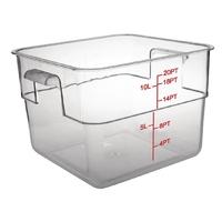 vogue polyethylene square storage container 10ltr