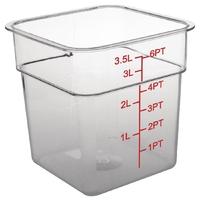 Vogue Polyethylene Square Storage Container 3.5Ltr