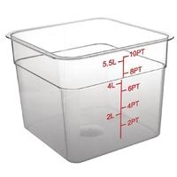 Vogue Polyethylene Square Storage Container 5.5Ltr