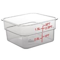 Vogue Polyethylene Square Storage Container 1.5Ltr