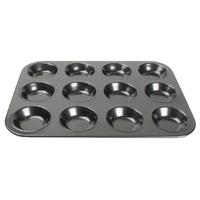 vogue carbon steel non stick mini muffin tray 12 cup