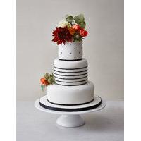 Vogue Wedding Cake White & Black Icing