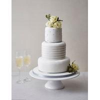 vogue wedding cake white silver icing