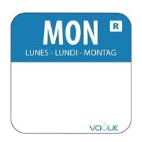 Vogue Removable Colour Coded Food Labels Monday Pack of 1000