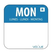 vogue removable colour coded food labels monday pack of 1000