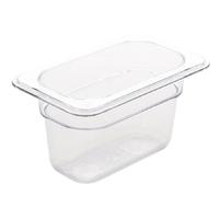 vogue polycarbonate 19 gastronorm container 100mm clear