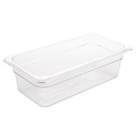 vogue polycarbonate 13 gastronorm container 100mm clear