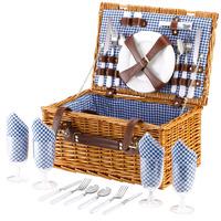vonshef 4 person wicker picnic basket hamper set