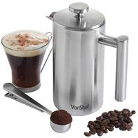 VonShef 6 Cup Cafetiere and Spoon