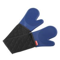 vonshef blue silicone double non slip oven glove